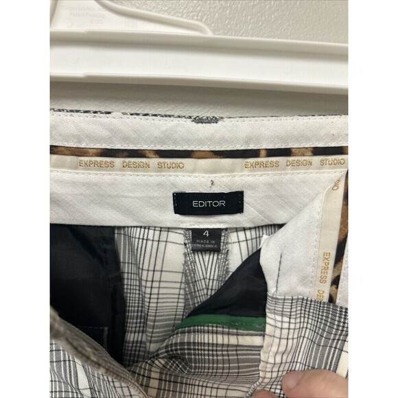 Express Women’s Y2K Editor Career clueless Black Plaid Flare pants office siren - Picture 5 of 6